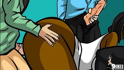 Des étudiants ont des relations sexuelles avec un professeur noir après l'école